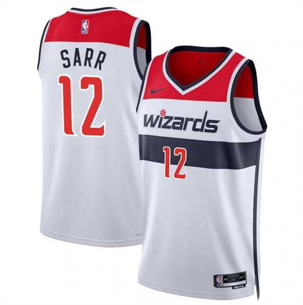 Men%27s Washington Wizards #12 Alexandre Sarr White Association Edition Stitched Basketball Jersey Dzhi